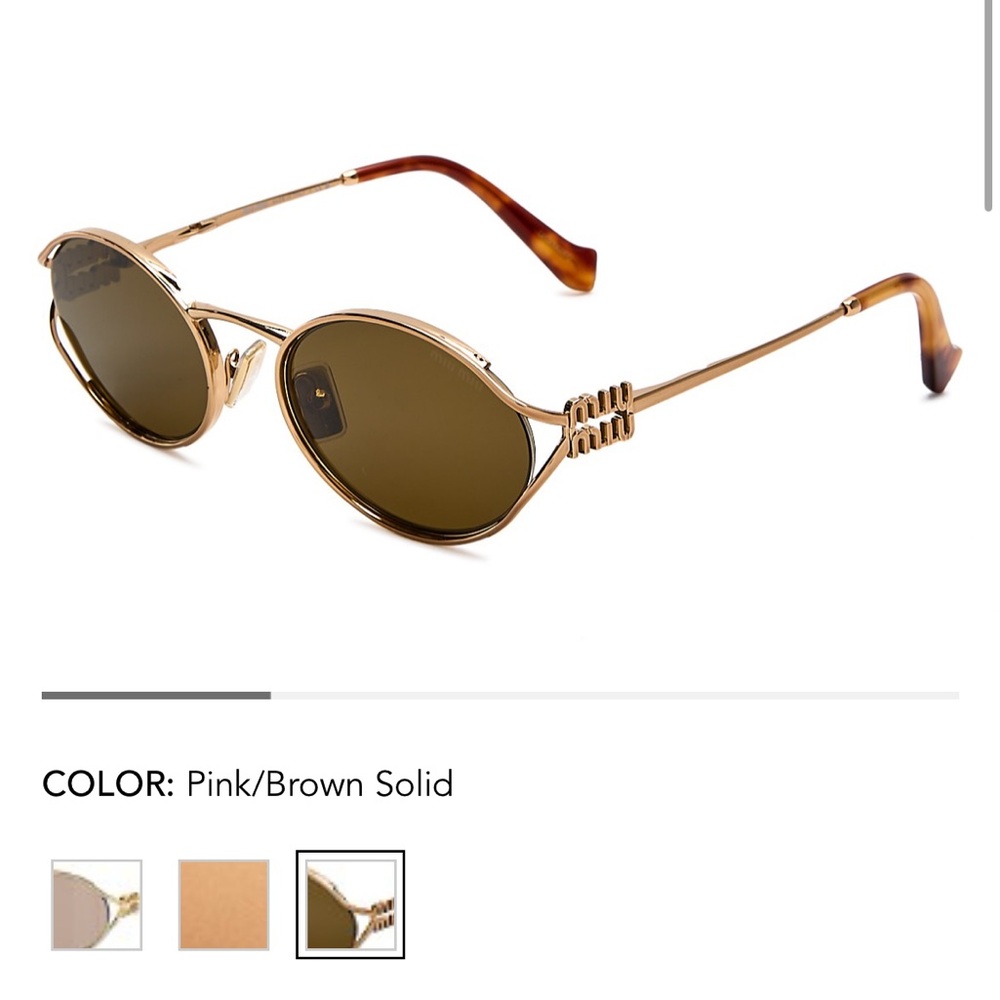 Miu Miu Sunglasses Metal Oval